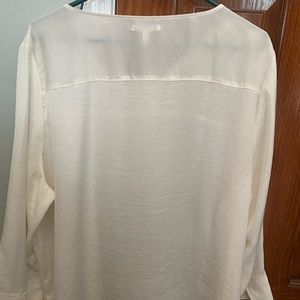 Maurices white/cream blouse with double zippers
